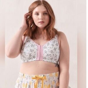 Penningtons Wireless Heather Cotton Bra ti VOGLIO Floral Front Closure Size 48D